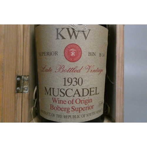 171 - 1 bottle KWV 1930 Muscadel, LBV, bin B14, boxed (Est. plus 24% premium inc. VAT)