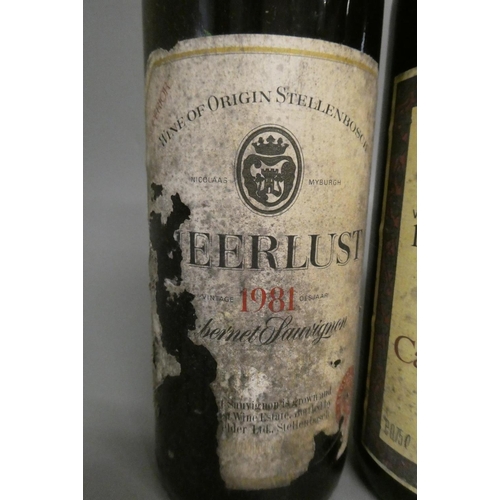 172 - 4 bottles of South African red wine, comprising 2 Nederburg Baronne 1980 & 1981, 1 Nederburg Paarl C... 