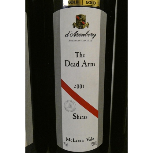 178 - 4 bottles The Dead Arm, 2001, d'Arenberg shiraz (Est. plus 24% premium inc. VAT)