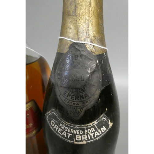 2 - 1 bottle Leon Gobert & Cie 1929 vintage champagne 