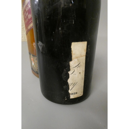 2 - 1 bottle Leon Gobert & Cie 1929 vintage champagne 