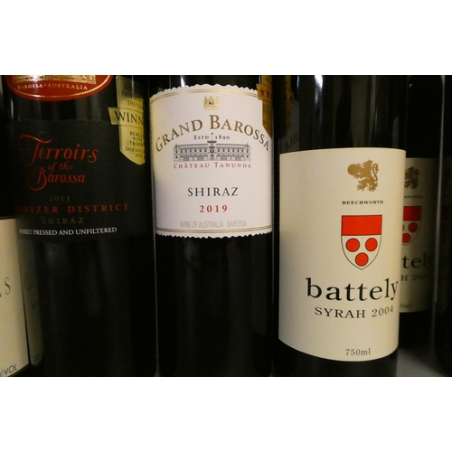 206 - 11 & 1 half bottles Australian wine, comprising 1 2019 Grand Barossa shiraz, 2 2004 Battely Syrah, 2... 