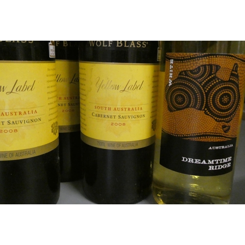 210 - 16 bottles of mainly Wolf Blass Australian wine, comprising 2 1999 boxed sets of two bottles contain... 