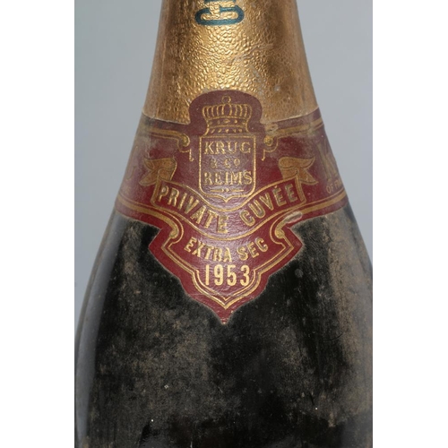 220 - 1 bottle Krug, 1953, champagne, private cuvee, extra sec (Est. plus 24% premium inc. VAT)