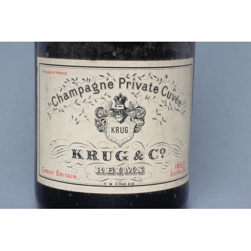 220 - 1 bottle Krug, 1953, champagne, private cuvee, extra sec (Est. plus 24% premium inc. VAT)