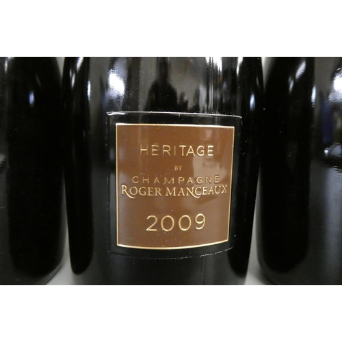 221 - 4 bottles 2009 Heritage champagne, Roger Manceaux, premier cru (Est. plus 24% premium inc. VAT)