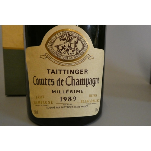 235 - 1 bottle Taittinger, 1989, Comtes de Champagne, boxed (Est. plus 24% premium inc. VAT)