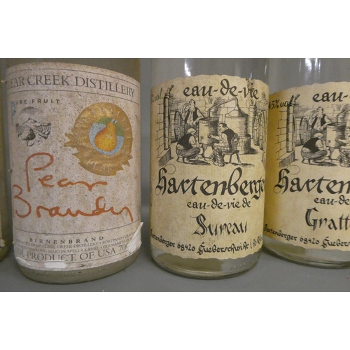 30 - 4 bottles Hartenberger Eau-de-Vie de Coing, 40%, together with 2 Clear Creek Distillery Pear Brandy ... 