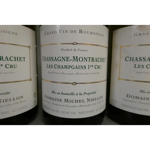 446 - 4 bottles Chassange-Montrachet, 2015, Les Champgains 1er cru, Domaine Michel Niellon (Est. plus 24% ... 