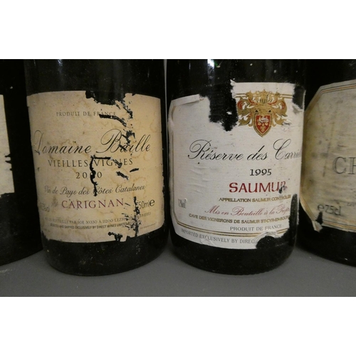 455 - 9 bottles of red Burgundy, comprising 2 1992 Domaine de Boissan, Cotes du Rhone, 1 1994 Les Bruyeres... 