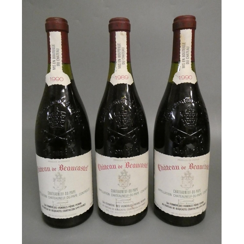 458 - 3 bottles Chateau de Beaucastel, 1990, Chateauneuf-du-Pape (Est. plus 24% premium inc. VAT)