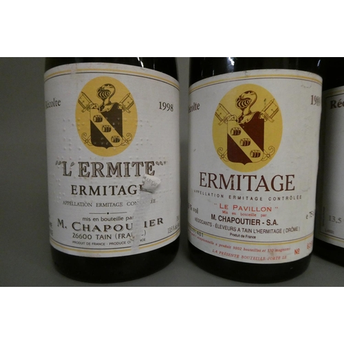 464 - 3 bottles Ermitage, M. Chapoutier, comprising 1 1989 