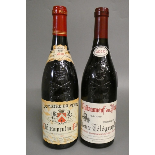 478 - 2 bottles Chateauneuf-du-Pape 2010 vintage, comprising 1 Domaine du Pegau and 1 Domaine du Dieux Tel... 