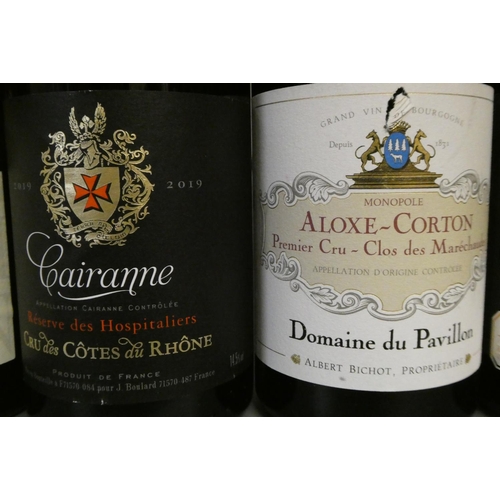 480 - 8 bottles of Burgundy & Rhone, comprising 2 1996 Terra D'Or, 1 2017 Aloxe-Corton, Domaine du Pavillo... 