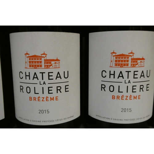 483 - 15 bottles of French Rhone, comprising 7 2016 & 5 2015 Chateau La Roliere Brezeme, Cotes-du-Rhone, 1... 