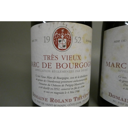 502 - 2 magnums Tres Vieux Marc de Bourgogne, 1952, Domaine Roland Thevenin (Est. plus 24% premium inc. VA... 