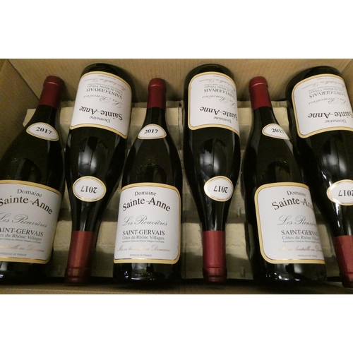 507 - 12 bottles Domaine Sainte-Anne, Les Rouvieres, 2017, Saint-Gervais, Cotes du Rhone Villages, OC (Est... 