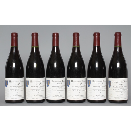 509 - 6 bottles Hospices de Beaune, 1995, Mazis-Chambertin, Frederic Esmonin, grand cru (Est. plus 24% pre... 