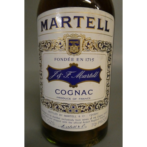 57 - 1 bottle Martell three star cognac (Est. plus 24% premium inc. VAT)