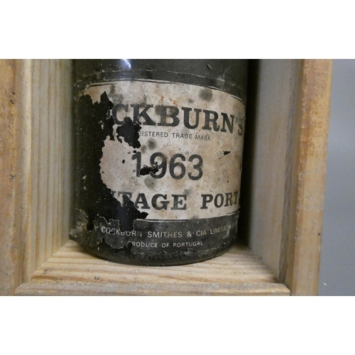 73 - 1 bottle Cockburn's 1963 vintage port (Est. plus 24% premium inc. VAT)