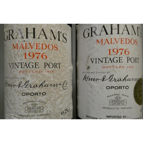 77 - 2 bottles Graham's 1976 vintage port (Est. plus 24% premium inc. VAT)