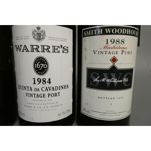 89 - 3 bottles of vintage port, comprising Warres 1984, Smith Woodhouse 1988 and Fonseca 1998 (Est. plus ... 