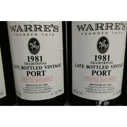 96 - 4 bottles Warre's 1981 LBV port, OWC (Est. plus 24% premium inc. VAT)