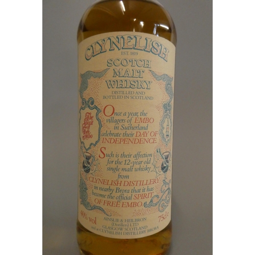 147 - 1 bottle Clynelish 12 year old single malt whisky, The Spirit of Free Embo, 40%, 75cl (Est. plus 24%... 