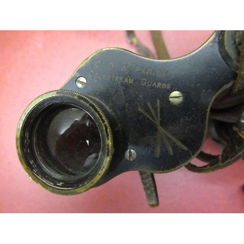 398 - PAIR OF CASED MILITARY BINOCULARS