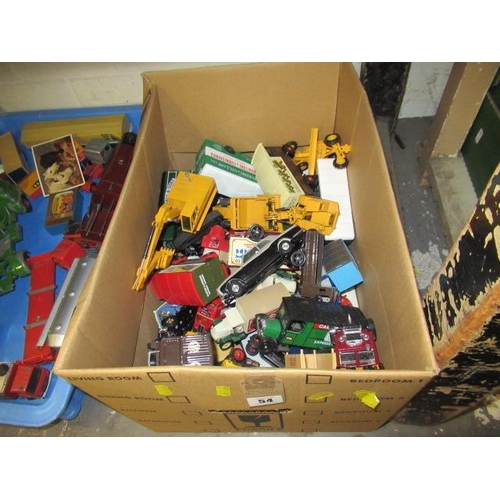 54 - BOX OF DIECAST VEHICLES INCLUDING CORGI