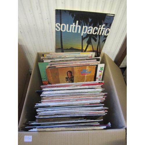 555A - BOX OF CLASSICAL AND 70S LP RECORDS