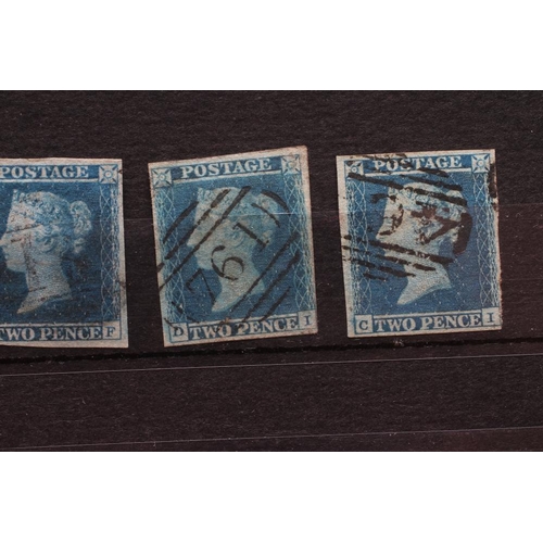 613 - 1841 PENNY RED unused and 4 x 1841 2d Blues (Est. plus 24% premium inc. VAT)