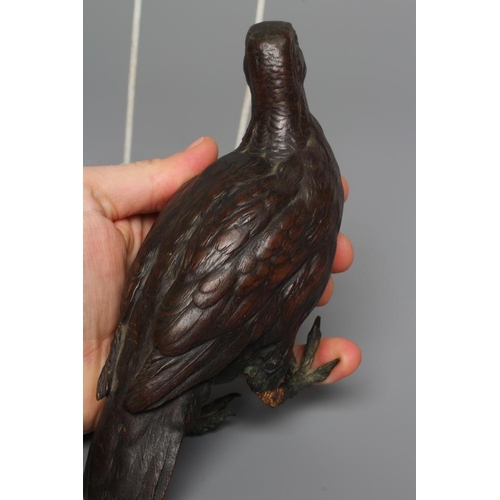 668 - A FRANZ BERGMAN CAST BRONZE GROUSE, numbered 7508, factory mark and Geschutz, 7 1/2