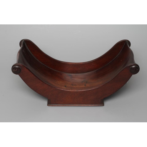 680 - A REGENCY MAHOGANY CHEESE COASTER, early 19th century, with split baluster handles and applied round... 