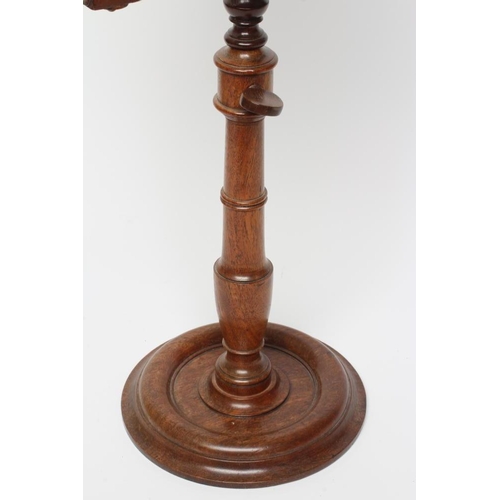 683 - A MAHOGANY AND INLAID ZOGROSCOPE, 19th century, of usual form with magnifying glass and mirror withi... 