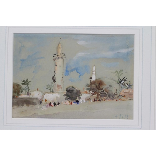 769 - HERCULES BRABAZON BRABAZON (1821-1906) Amir Mosque Cairo, watercolour and pencil heightened with whi... 