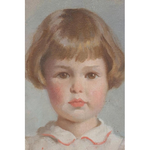 786 - THOMAS MARTINE RONALDSON (1881-1942) Head Study of a Young Girl, oil on canvas, signed with initials... 