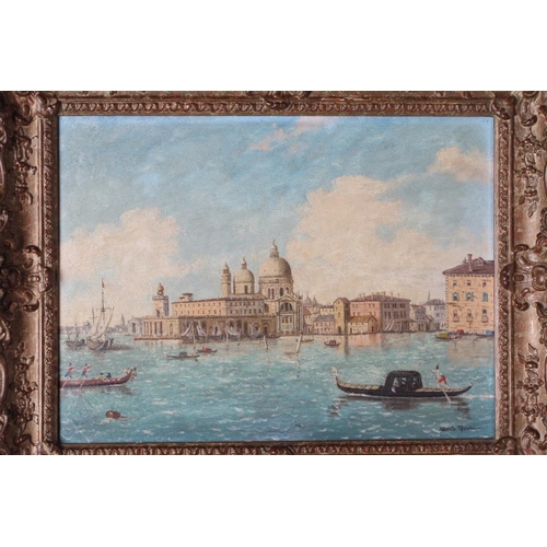 790 - ALBERTO TERRINI (Italian 19th/20th century) Venetian Scenes, a pair, oil on canvas, signed, 11 3/4