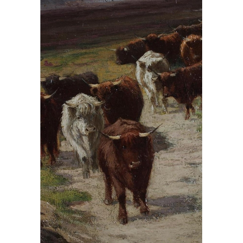 792 - STEPHEN ENOCH HOGLEY (1842-1927) Highland Cattle Watering, and Highland Cattle On a Mountain Path, o... 