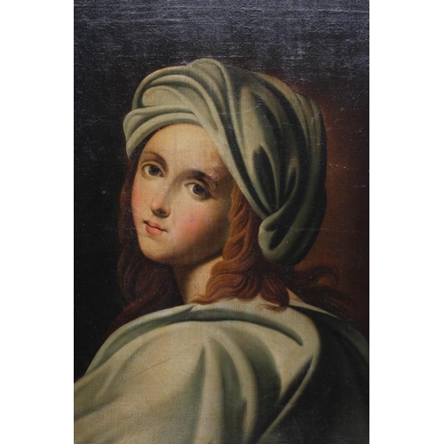 799 - BRITISH SCHOOL (19th century) Portrait of Beatrice Cenci after Guido Reni, oil on canvas, unsigned, ... 