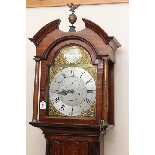 852 - AN OAK LONGCASE SIGNED KIDDS, MALTON, late 18th century, the eight day movement with anchor escapeme... 