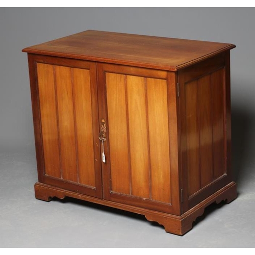 899 - A VICTORIAN MAHOGANY DOCUMENT CABINET of panelled oblong form in the Aesthetic taste, the moulded ed... 