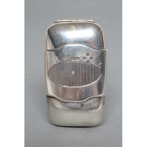 148 - A VICTORIAN SILVER PATENT CIGARETTE/VESTA CASE, maker Henry William Dee, London 1871, of plain round... 