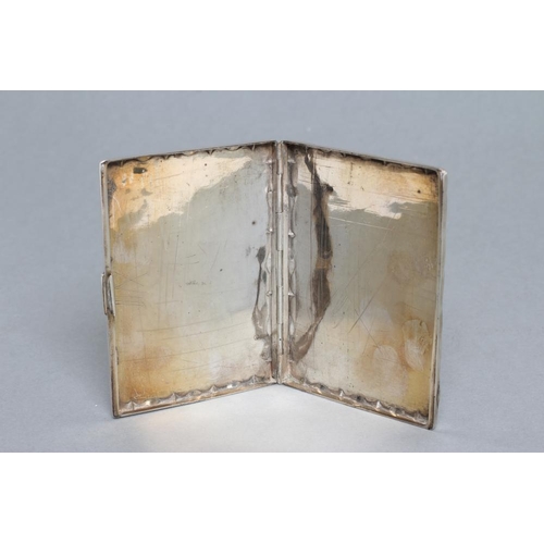 149 - A VICTORIAN SILVER VISTING CARD CASE, maker G. Wheeler & Co., Birmingham 1863, of shaped oblong form... 