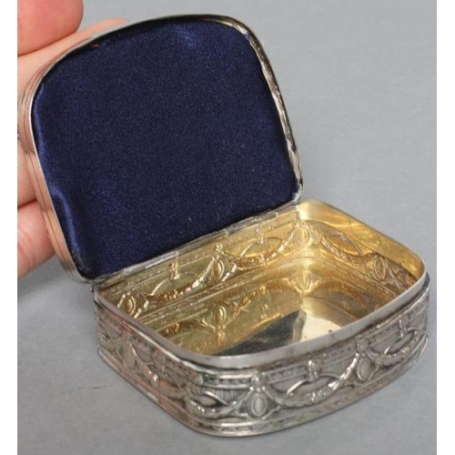 160 - A GERMAN TABLE SNUFF BOX, 19th century, possibly Cologne, of 