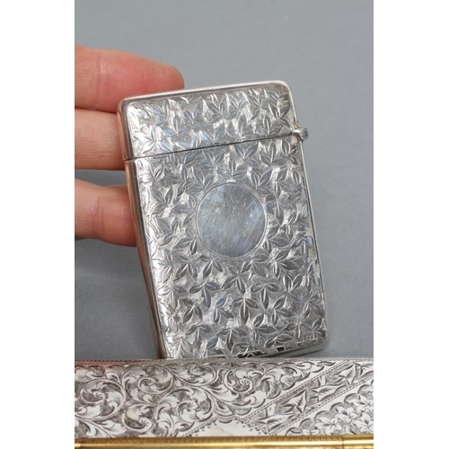 173 - A LATE VICTORIAN SILVER AIDE MEMOIRE, maker Hilliard & Thomason, Birmingham 1895, of plain oblong fo... 