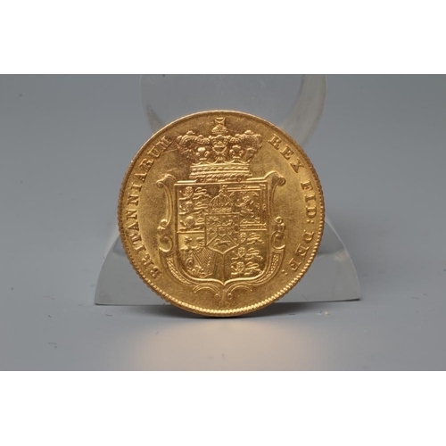 338 - A GEORGE IV SHIELD BACK SOVEREIGN, 1826, 8g (Est. plus 20% premium)