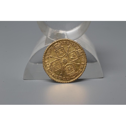 348 - A GEORGE I QUARTER GUINEA, 1718, 2.1g (Est. plus 20% premium)