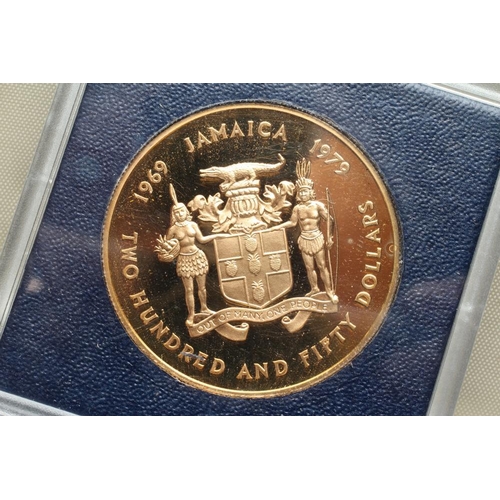 353 - A JAMAICA GOLD PROOF $250, 10th Anniversary of the Investiture of Prince Charles 1969-1979, 1.25ozs,... 