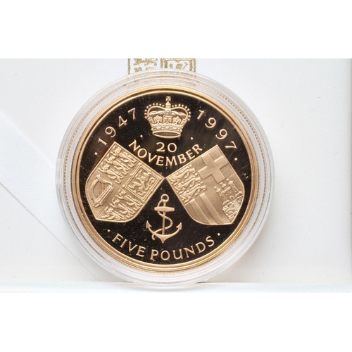 359 - AN ELIZABETH II PROOF CROWN, 1997, Queen and Prince Philip's Golden Wedding, 39.9g, in capsule and c... 